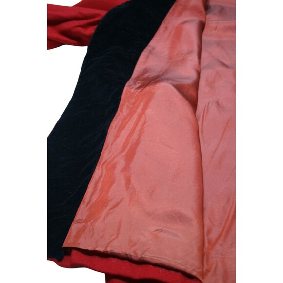 VTG Pendleton Men XL Red Wool Velvet Trim Smoking Tuxedo Jacket Retro Formalwear - Picture 4 of 9